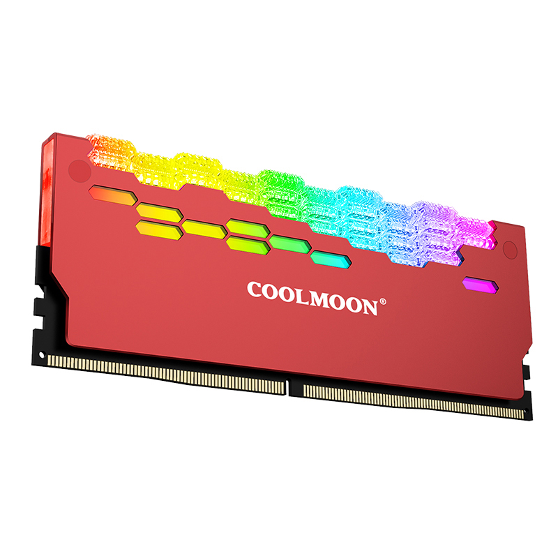 Coolmoon RA-2 ARGB SYNC Memory module RAM Cooling Shell - Red