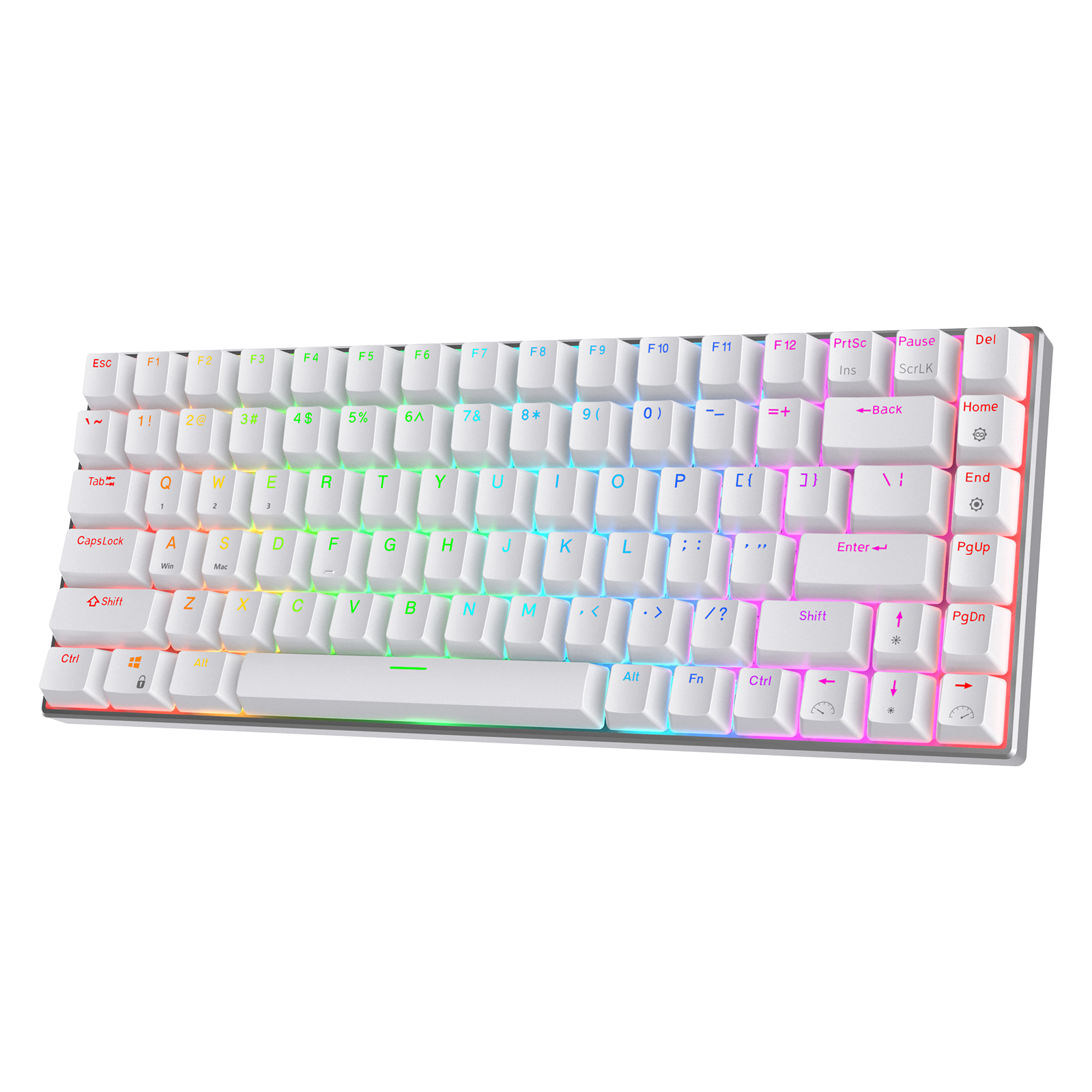 RK ROYAL KLUDGE RK84 Pro 75% RGB Triple Mode BT5.0/2.4G/Wired Hot-Swappable Mechanical Keyboard with Aluminum Frame, Tactile Brown Switch 