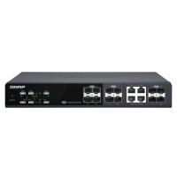 QNAP 8 10GbE SFP+ Ports and 4 10GbE SFP+/RJ45 Combo Ports Web Managed Switch (QSW-M1204-4C)
