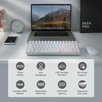 RK ROYAL KLUDGE RK84 Pro 80% RGB Triple Mode BT5.0/2.4G/Wired Hot-Swappable Mechanical Keyboard with Aluminum Frame, Quiet Red Switch 