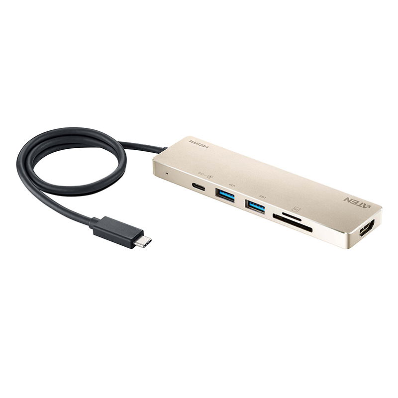 Aten USB-C 5 in 1 Multiport Travel Dock with Power Pass Through
