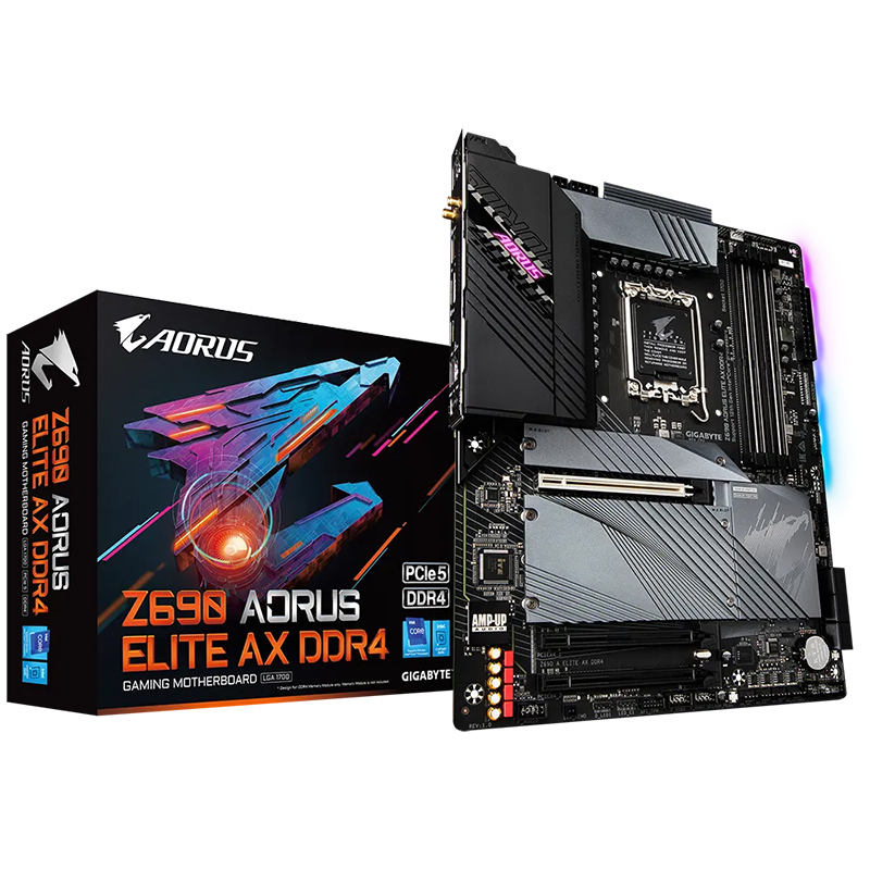 Gigabyte Z690 Aorus Elite AX LGA1700 DDR4 ATX Motherboard (GA-Z690A-ELITE-AX-D4)