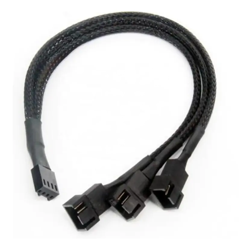 Generic 4 Pin PWM To 3 Fan Sleeved Power Cable -