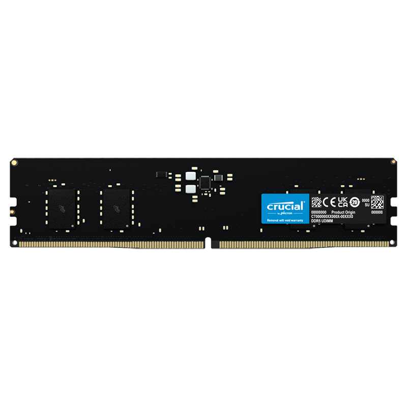 Crucial 8GB (1x8GB) CL40 4800MHz UDIMM DDR5 RAM (CT8G48C40U5)