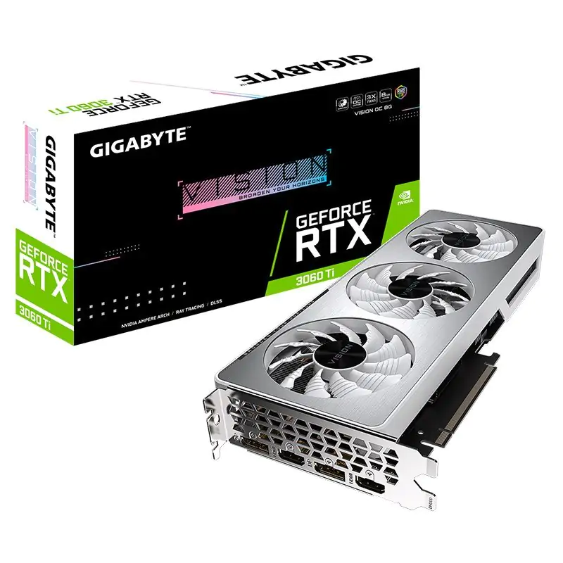 Gigabyte GeForce RTX 3060 TI Vision OC 8G LHR Graphics Card - Rev 2.0 (GV-N306TVISION OC-8GD 2.0)