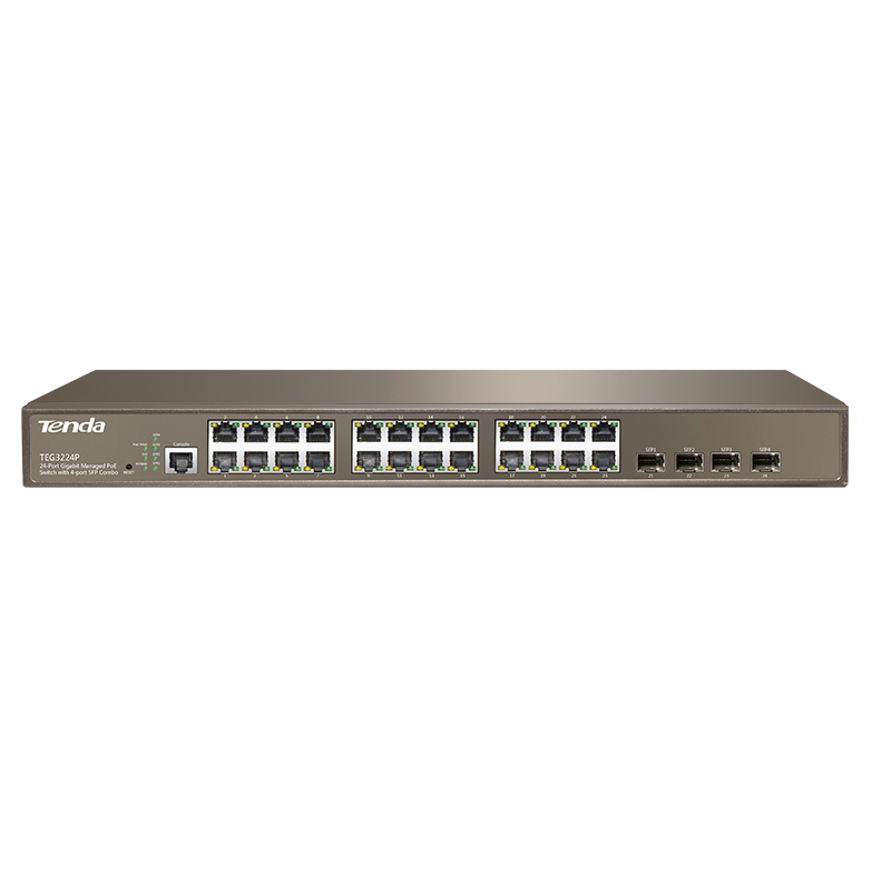 Tenda 24 Port Gigabit Managed PoE+ Switch (TEG3224P)