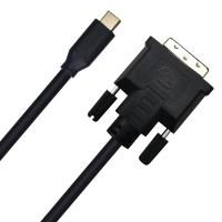 Cruxtec CTD4K-02-BK USB-C Male to DVI Male Adapter Cable Black - 2m