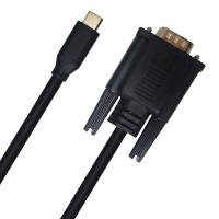 Cruxtec CTV4K-02-BK USB-C Male to VGA Male Adapter Cable Black - 2m
