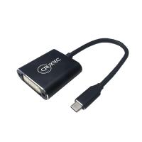 Cruxtec CTD4K-R1-BK USB-C to DVI Adapter with Cable - Black