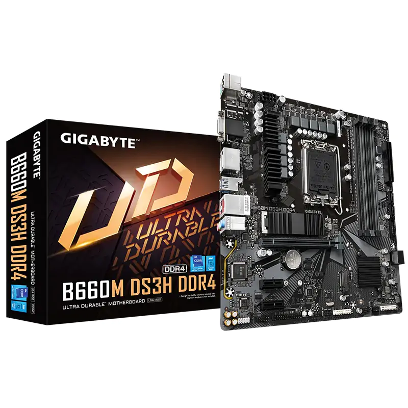 Gigabyte B660M-DS3H LGA 1700 DDR4 mATX Motherboard (GA-B660M-DS3H-D4)