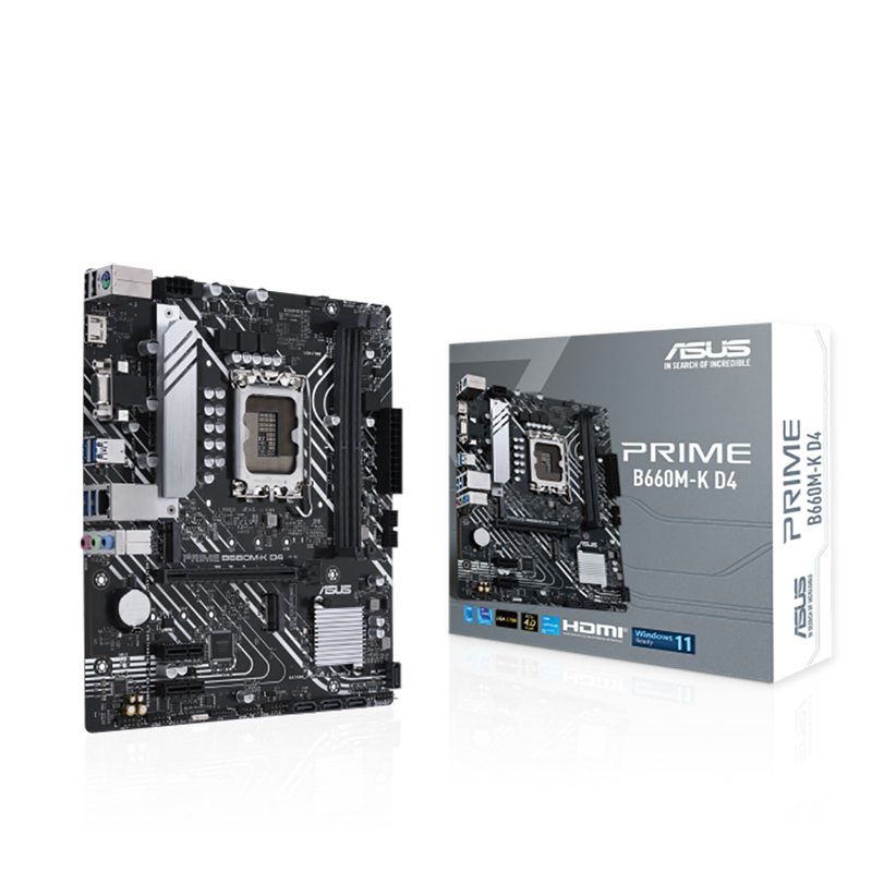 Asus Prime B660M-K LGA 1700 D4 mATX Motherboard (PRIME B660M-K D4)