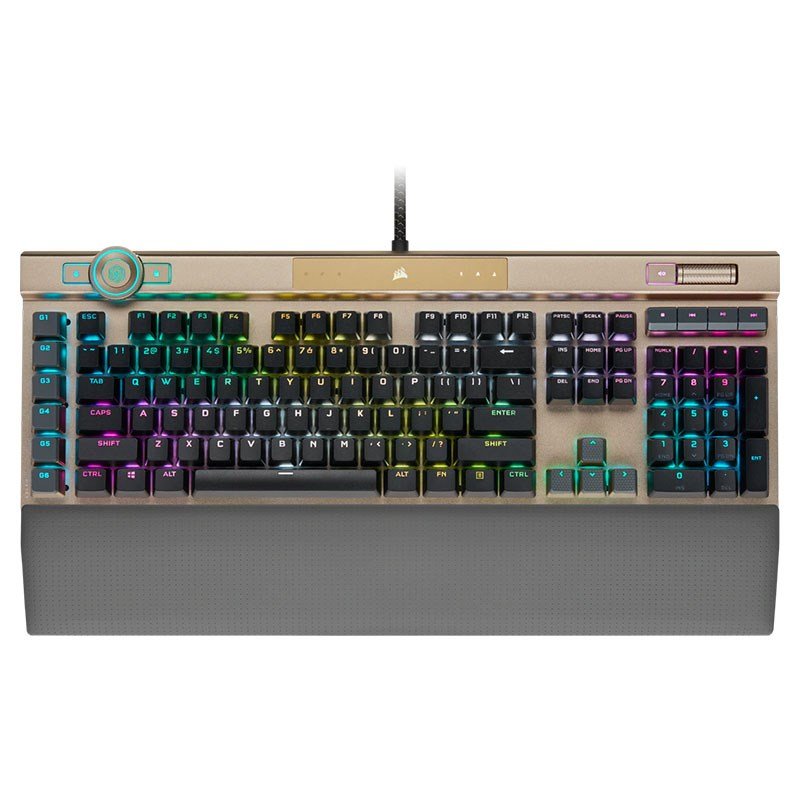 Corsair K100 RGB Optical Mechanical Gaming Keyboard - Midnight Gold