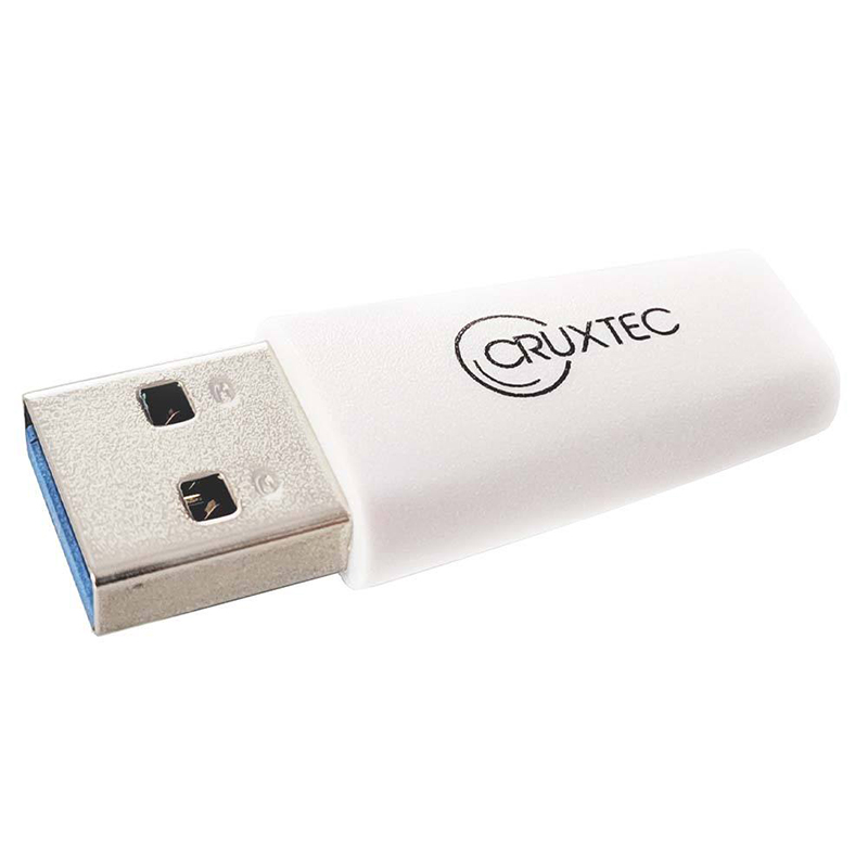 Cruxtec USB 3.0 USB-A Male to USB-C Female USB Adapter - White