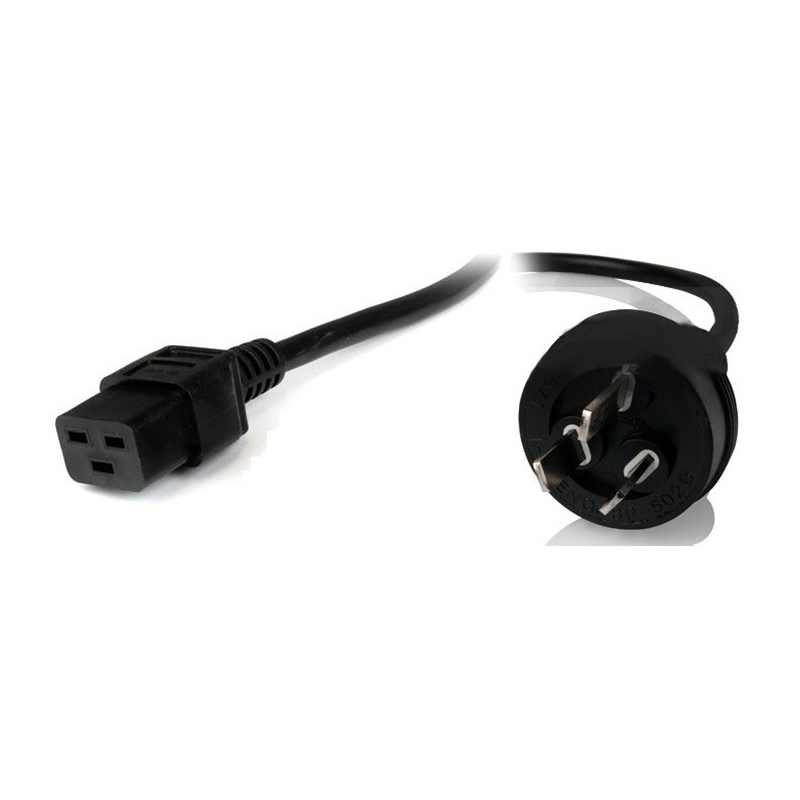 8Ware 3 Pin AU to IEC C19 Male Power Cable 2m