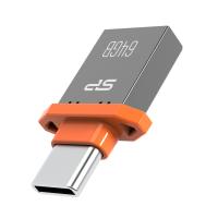 Silicon Power 64GB Mobile C21 USB 3.0 Dual Flash Drive Type-A and Type-C