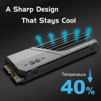 Silicon Power 2TB XS70 PCIe Gen4 R/W up to 7,300/6,800 MB/s M.2 NVMe SSD for PS5 with Heatsink