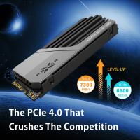 Silicon Power 4TB XS70 PCIe Gen4 R/W up to 7,200/6,800 MB/s M.2 NVMe SSD for PS5 with Heatsink