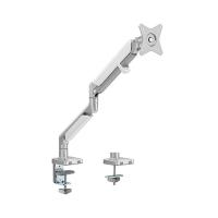 Brateck 17in-32in Single Monitor EPIC Gas Spring Aluminum Monitor Arm Gloss Grey