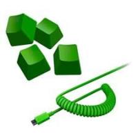 Razer PBT Keycap + Coiled USB Cable Upgrade Set - Razer Green