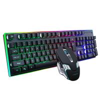 Y-FRUITFUL Wireless Membrane Gaming Keyboard and Mouse combo,Silent 104 Keys keyboard mouse 3200DPI with RGB LED Backlit Lighting Effect for Gamers