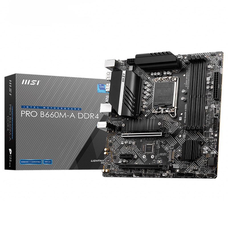MSI Pro B660M-A LGA 1700 D4 mATX Motherboard (PRO B660M-A DDR4)