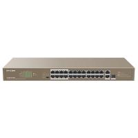 IP-COM 27 Port 24FE+2GE/1SFP Unmanaged Switch With 24 Port PoE (F1126P-24-250W)