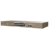 IP-COM 18 Port Ethernet Unmanaged Switch with 16-Port PoE (G1118P-16-250W)
