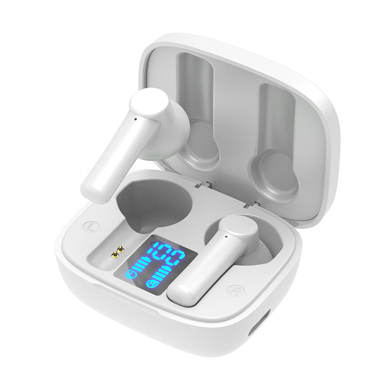 LB-8 TWS Wireless Bluetooth Earphone Sports Waterproof Gaming Earpod Touch Stereo Headset With Mic White