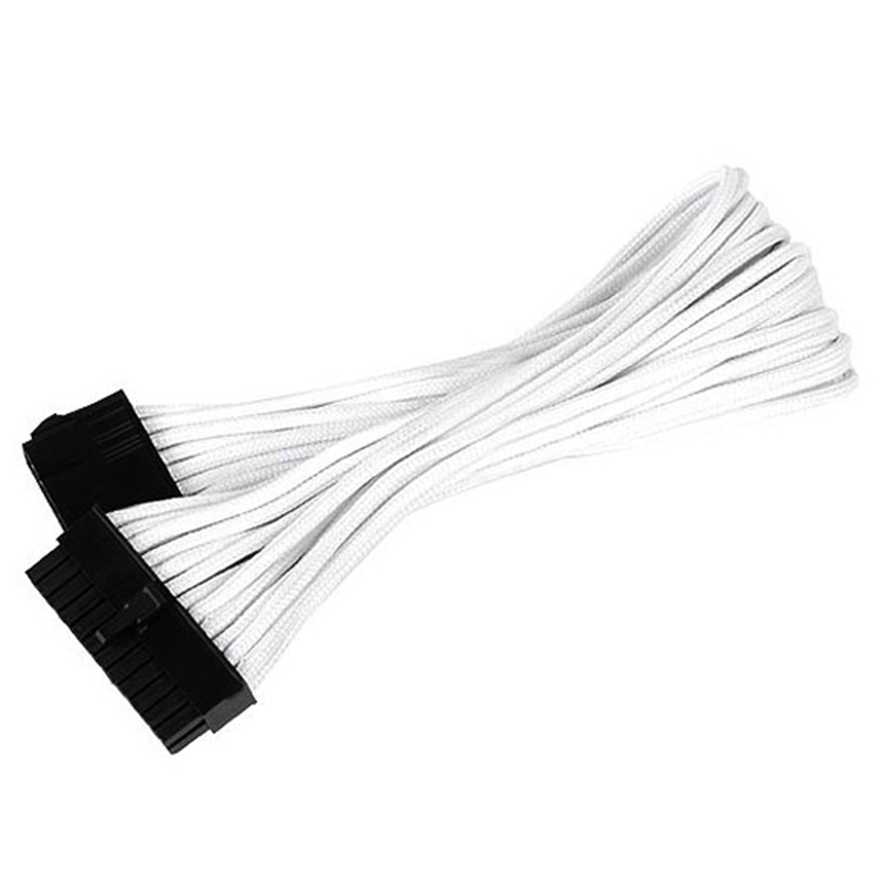 SilverStone 24 Pin Motherboard Sleeve Extension Cable - White (SST-PP07E-MBW-V2)