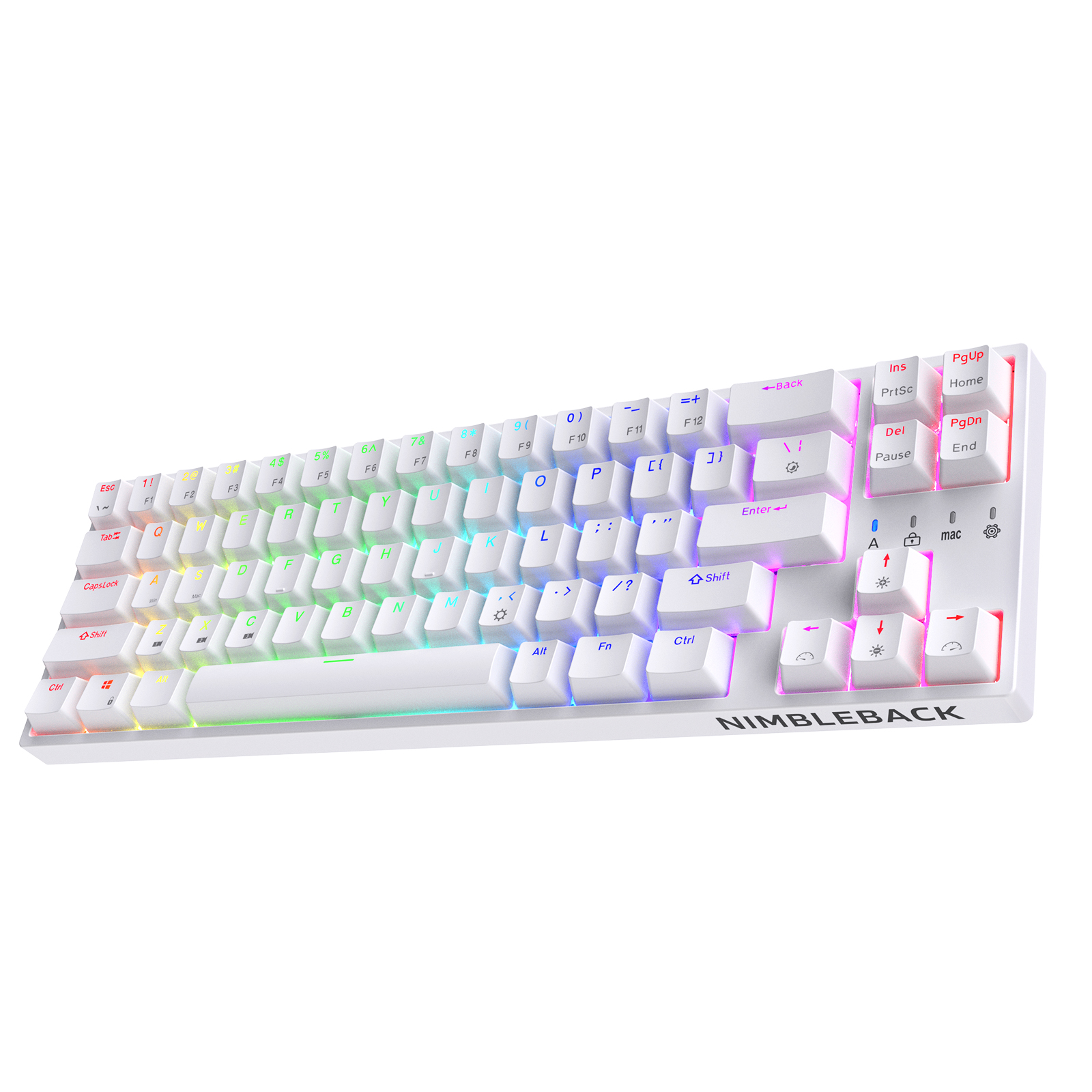 LTC NB681 Nimbleback Wired 65% Mechanical Keyboard, RGB Backlit 68 Keys Gaming Keyboard with Hot-Swappable Red Switch and Stand-Alone Arrow