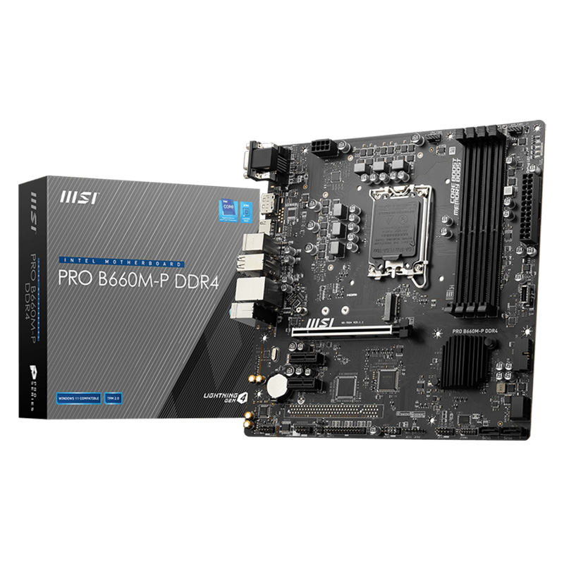 MSI Pro B660M-P LGA 1700 DDR4 mATX Motherboard (PRO B660M-P DDR4)