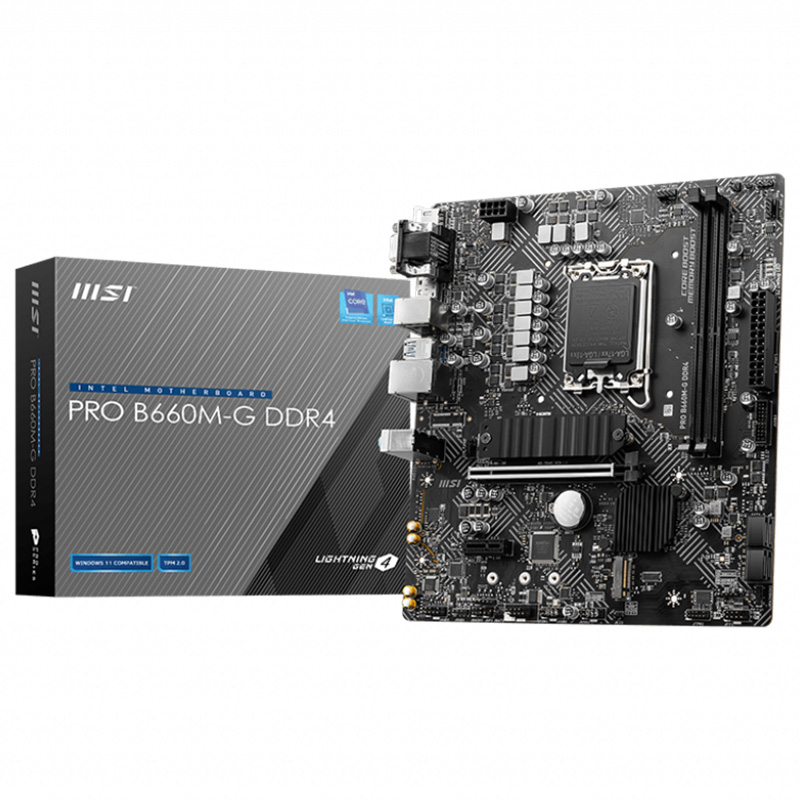 MSI Pro B660M-G LGA 1700 DDR4 mATX Motherboard (PRO B660M-G DDR4)