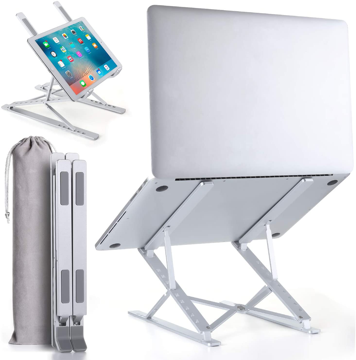 Portable Laptop Stand Double Layer 6+9 Levels Adjustable Ergonomic