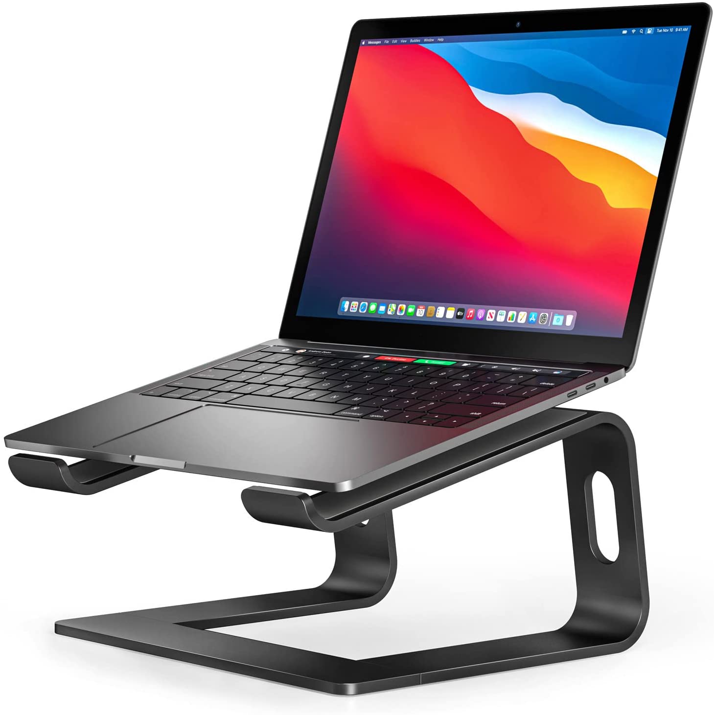 Foldable Laptop Stand Ergonomic Computer Stand Aluminum Laptop Riser Detachable Tablet Stand Desktop Mount for 10-15.6” Laptop