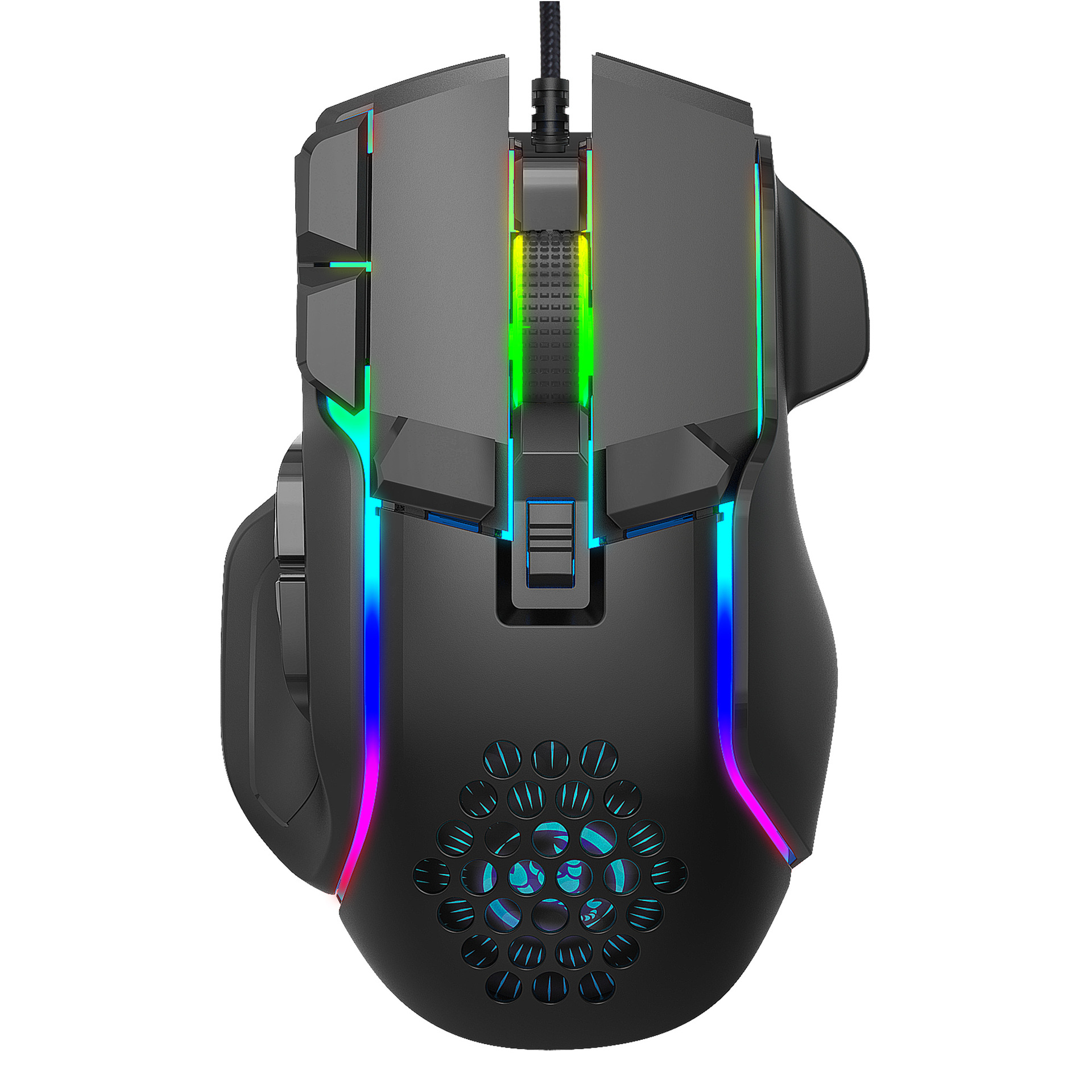 Game Mouse with 13 RGB Backlit Modes Wired PC Gaming mouse 12800 DPI with 10 Programmable Buttons Ergonomic Mice for Windows PC Gamer