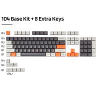 LTC LavaCaps PBT Double Shot 112-Key Keycaps Set, KDA Profile for ANSI Layout 61/68/84/87/98/104 Keys with Keycap Puller for Mechanical Keyboard 