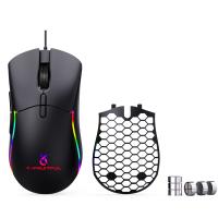 Y-FRUITFUL Wired 2 in 1 Gaming Mouse RGB Computer mice Replaceable housing Gamer Ergonomic Mouse 6 Button 12000DPI Silent Game Mice For PC Labtop