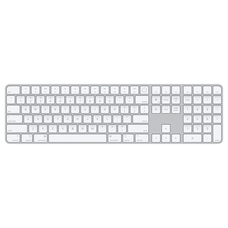 Apple Magic Keyboard with Touch ID and Numeric Keypad for Mac - White Keys