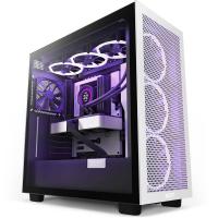 NZXT H7 V1 Flow Mid-Tower Airflow E-ATX Case - Black and White