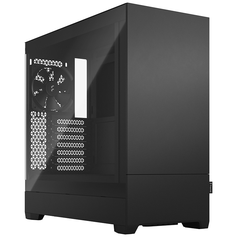 Fractal Design Pop Silent Tempered Glass Clear Tint Mid-Tower ATX Case - Black