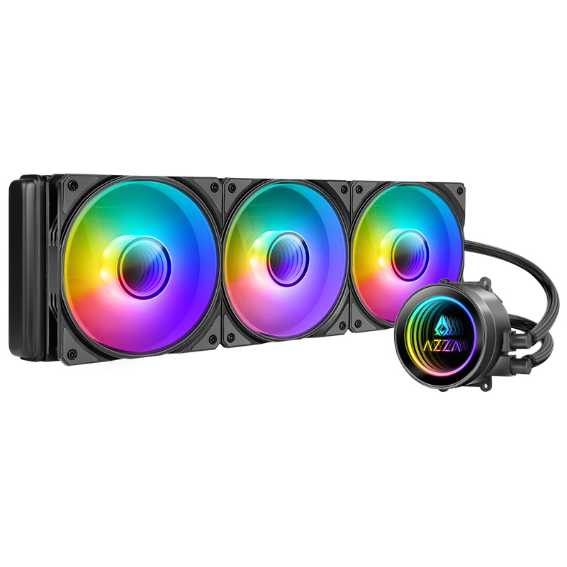 AZZA Galeforce 360mm ARGB AIO Liquid CPU Cooler - Umart.com.au