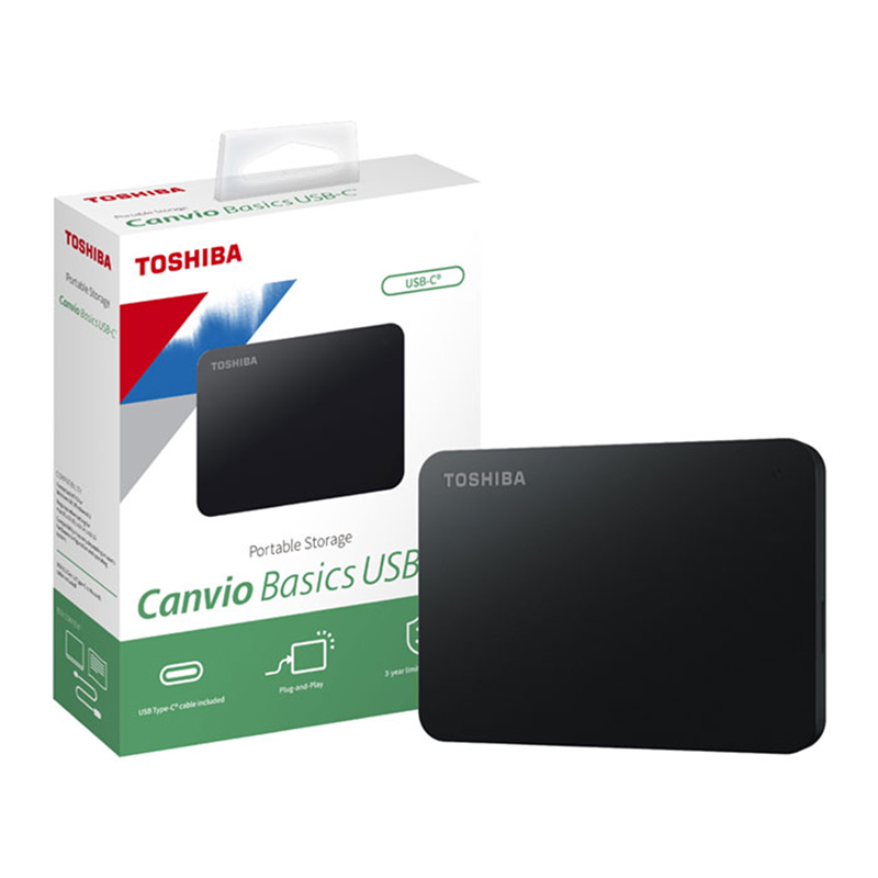 Toshiba Dynabook Canvio Basic 4TB USB-C External Hard Drive Black