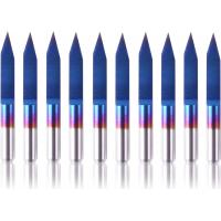 Laser-Engravers-SainSmart-Genmitsu-10Pcs-Nano-Blue-Coat-Engraving-Bits-30-Degree-0-1mm-Tip-1-8-Shank-Conical-V-Bit-5