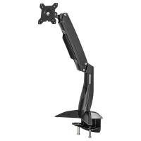 Aavara GS110C Single Monitor Stand with 3 Pivot, Clamp + Gromet Freestyle Curve Screen - Up to 49in
