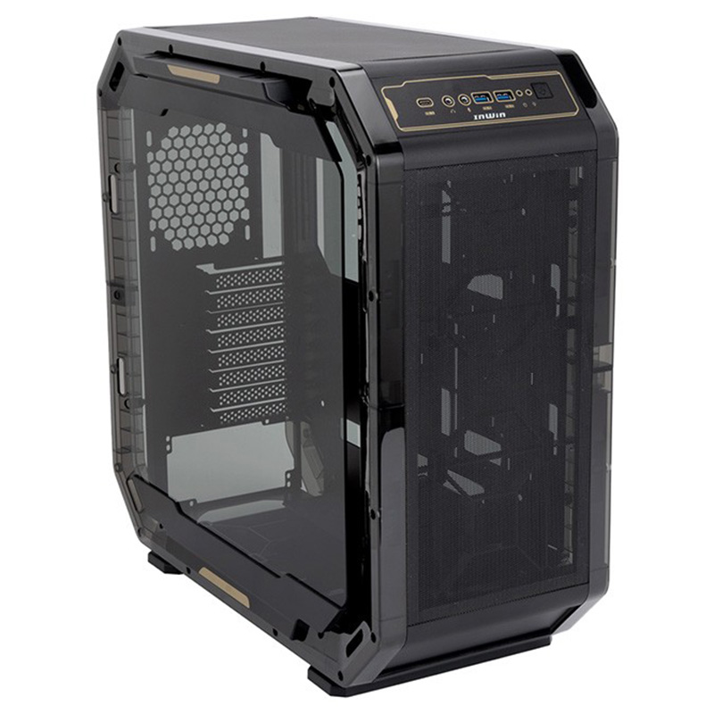 InWin AirForce Mid Tower Tempered Glass ATX Gaming Case - Phantom Black (AIRFORCE-BLACK)