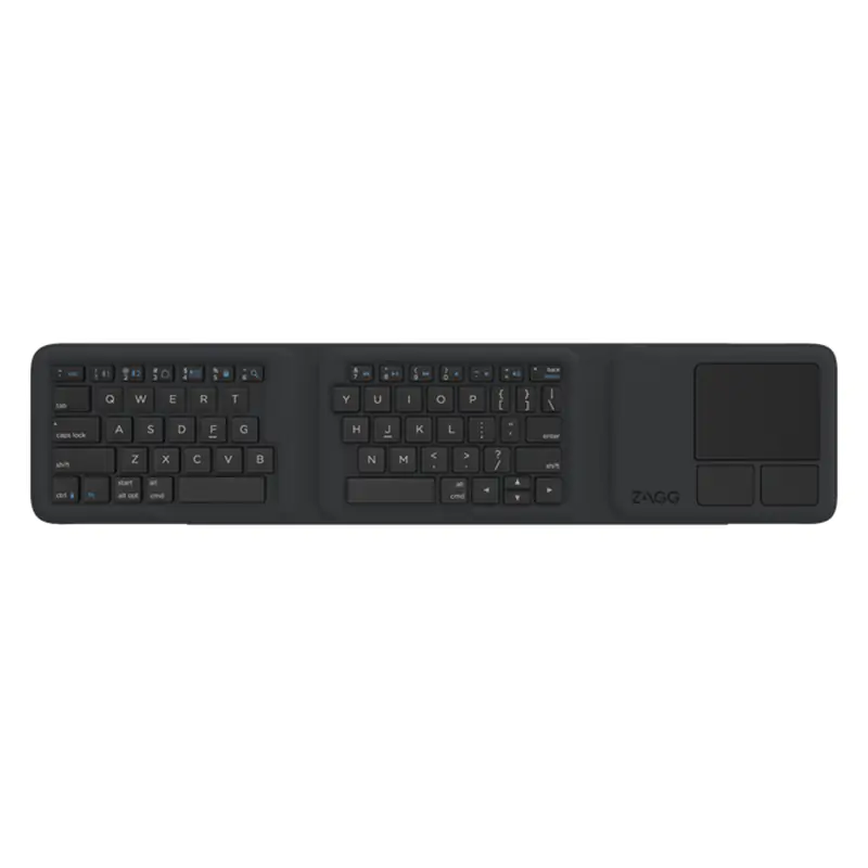 Zagg Universal Bluetooth Keyboard with Touchpad Trifold - Black