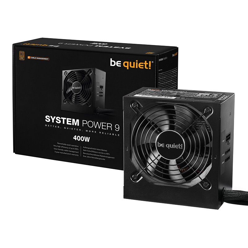 be quiet! 400W System Power 9 80+ Bronze Power Supply (BN918)