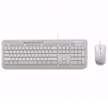 Microsoft Wired Desktop 600 White USB Keyboard Mouse Combo - Umart.com.au