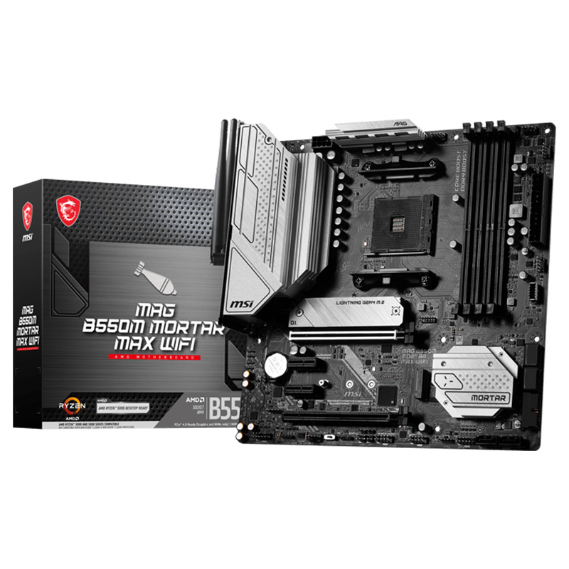 MSI MAG B550M Mortar Max WiFi mATX AM4 Motherboard (MAG B550M MORTAR MAX WIFI)