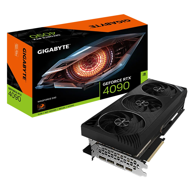 Gigabyte GeForce RTX 4090 WINDFORCE 24G Graphics Card (GV-N4090WF3-24GD)
